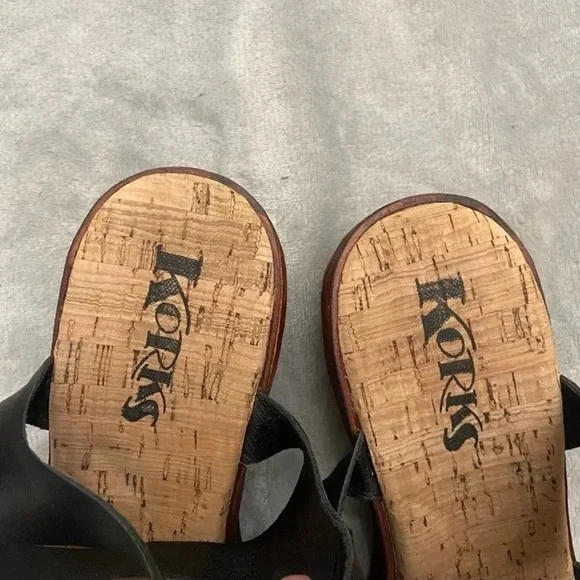 Korks Marley Strappy Wedge Sandals in Black Size 10 NEW!! - Picture 6 of 9